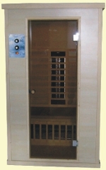 Diese Infrarotkabine ist die preisgünstigste unter den Infrarotkabinen mit Kabinenboden aus Holz.