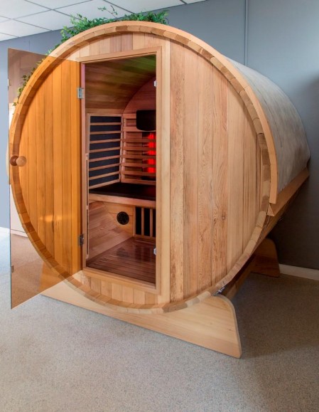 Einblick in das trendige Outdoor Infrarot-Fass "Tunna"
